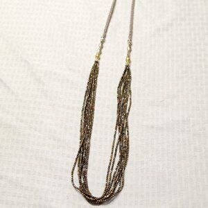 Retro multi-strand beaded necklace